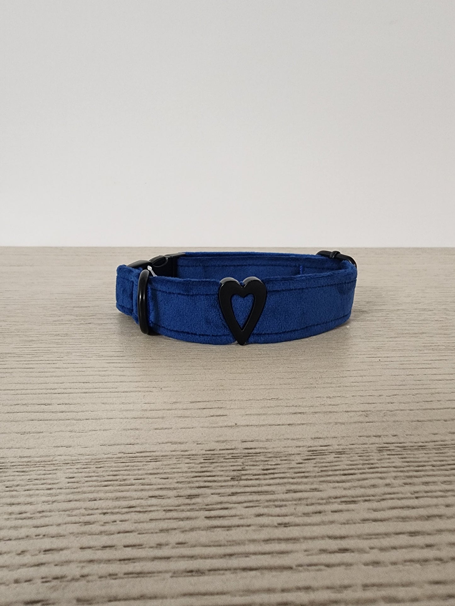 Velvet Dog Collar w/ Heart Embellishment