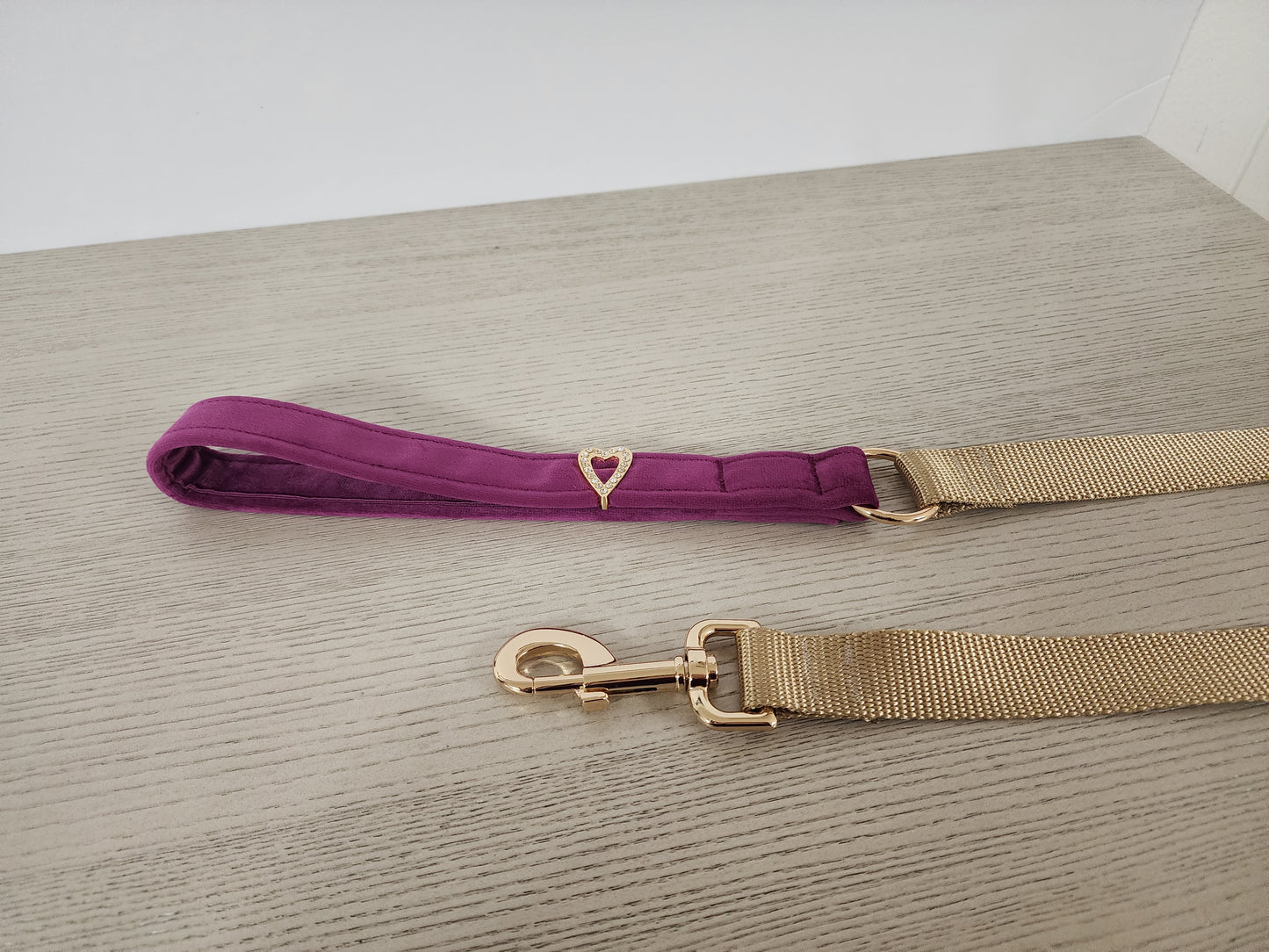 Velvet Handle Leash with Heart/Star Embellishment