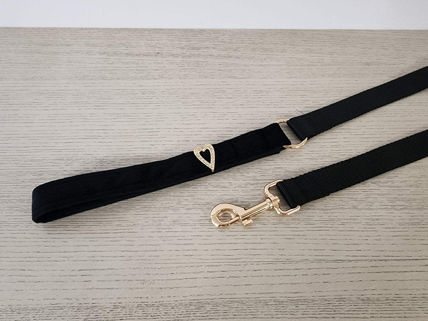 Velvet Handle Leash with Heart/Star Embellishment