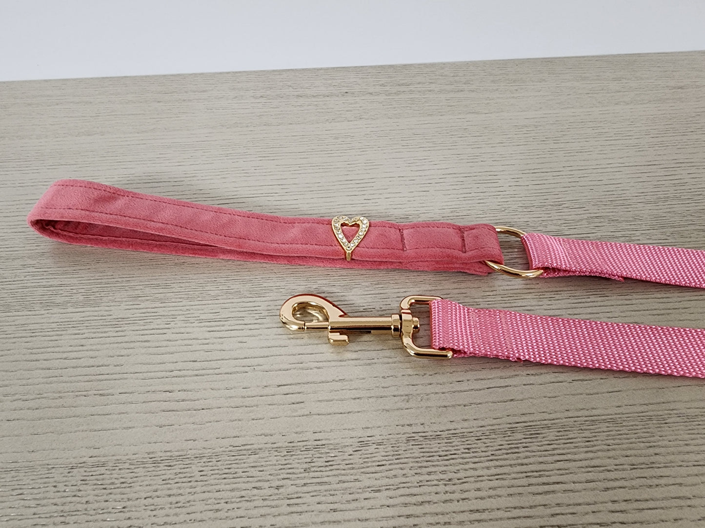 Velvet Handle Leash with Heart/Star Embellishment