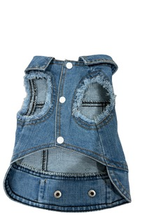 Pup-It-Up Denim Dog Vest w/ Faux Belt Loops