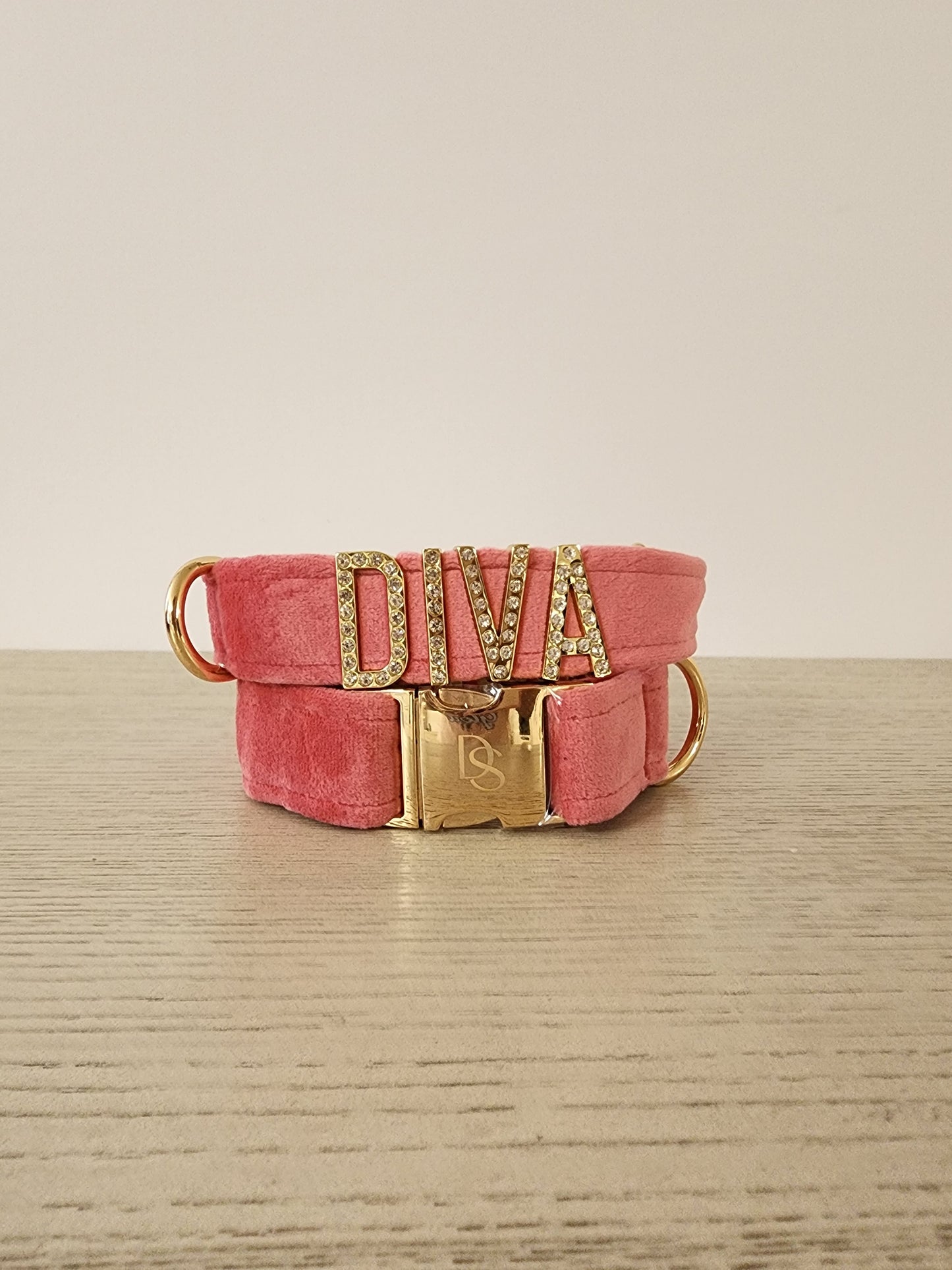 Velvet Dog Collar with DIVA