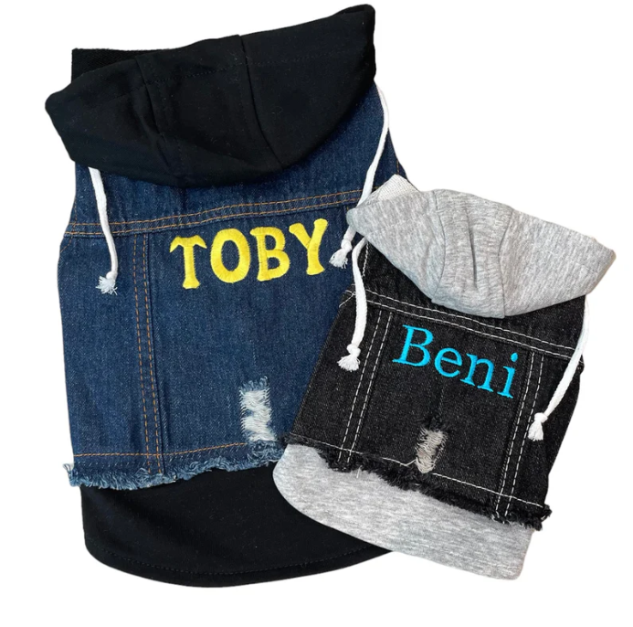 Pup-It-Up Denim Dog Vest w/ Hood image 5