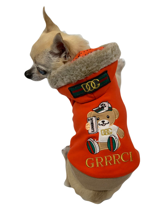 GRRRCI Selfie Bear Dog Hoodie image 1
