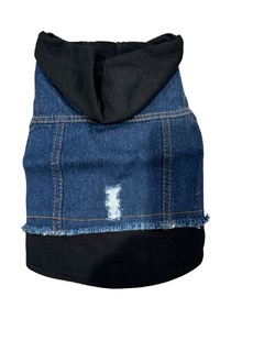 Pup-It-Up Denim Dog Vest w/ Hood image 0