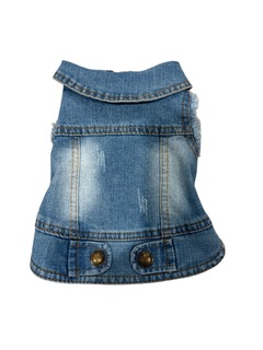 Pup-It-Up Denim Dog Vest w/ Faux Belt Loops
