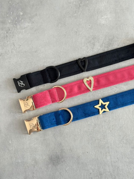 Velvet Collar with Heart/Star Embellishment