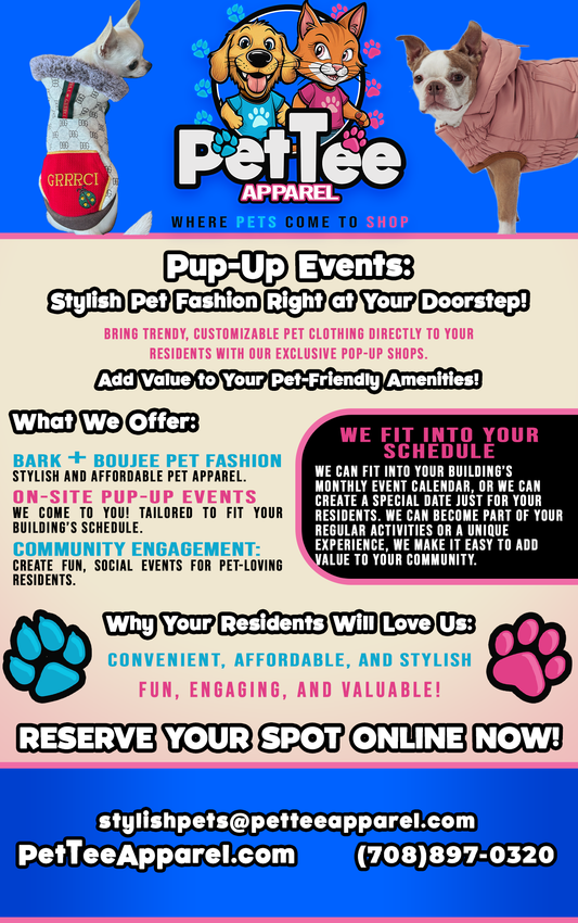 Book Your Pup-Up with PetTee Apparel