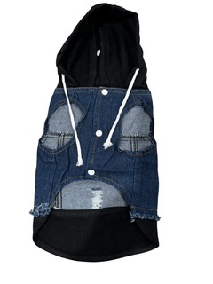 Pup-It-Up Denim Dog Vest w/ Hood image 1